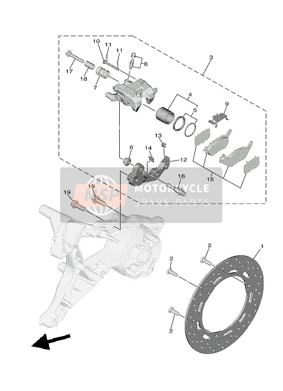 REAR BRAKE CALIPER